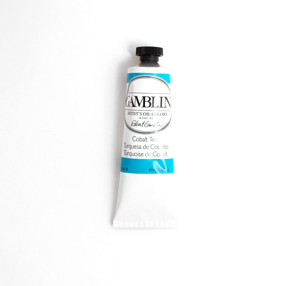 Gamblin, Oil, Art & School, Artist Grade, Paint, 37ml, 45670, Cobalt Teal